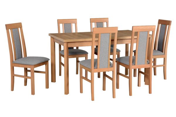 Stůl MODENA 1P + Židle NILO 2 (6ks.) DX22