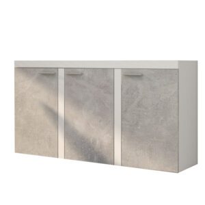 Komoda RUMBA / RODOS 3D světlý beton / bílý
