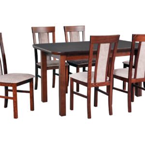 Stůl WENUS 5S + Židle MILANO 8 (6ks.) DX35