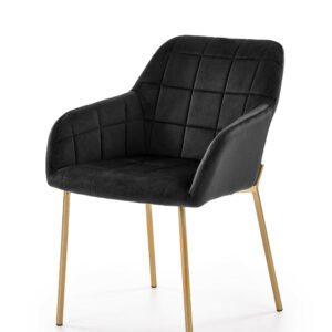 Čalouněné jídelní židle K306 černý / zlatý