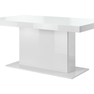 Stůl QU81 QUARTZ Bílý / Bílé sklo