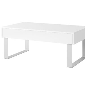 CL12 Konferenční stolek CALABRIA Bílý / Bílý lesk