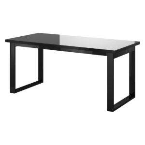 Rozkládací jídelní stůl HELIO HE92 černá / černe sklo