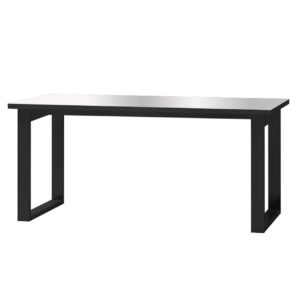 Rozkládací jídelní stůl HELIO HE92 černá / šedé sklo