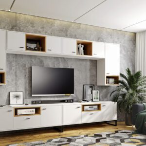 Systémový nábytek OLIER 6 bílý / dub artisan