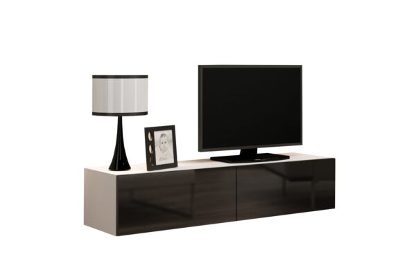 Televizní stolek VIGO VG4B 140 bílý / černý lesk