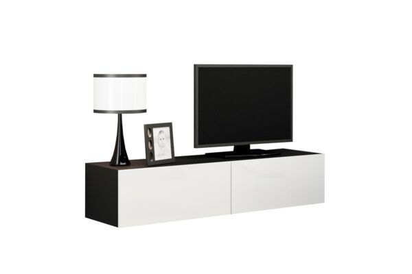 Televizní stolek VIGO VG4C 140 černý / bílý lesk