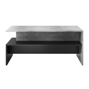 Konferenční stolek BAROS jasná beton / černá