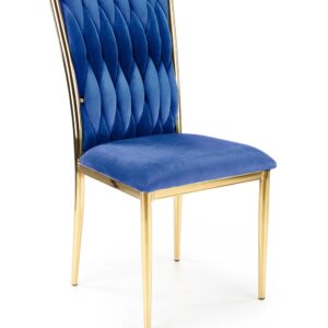 Čalouněné židle K436 tmavě modrý / zlatý