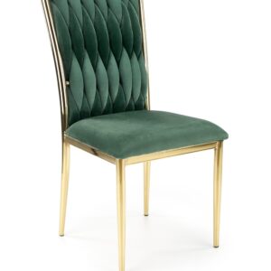 Čalouněné židle K436 tmavě zelený / zlatý