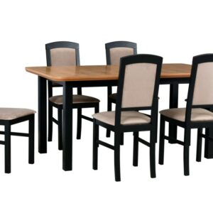 Stůl WENUS 5S + Židle NILO 4 (6ks.) DX15